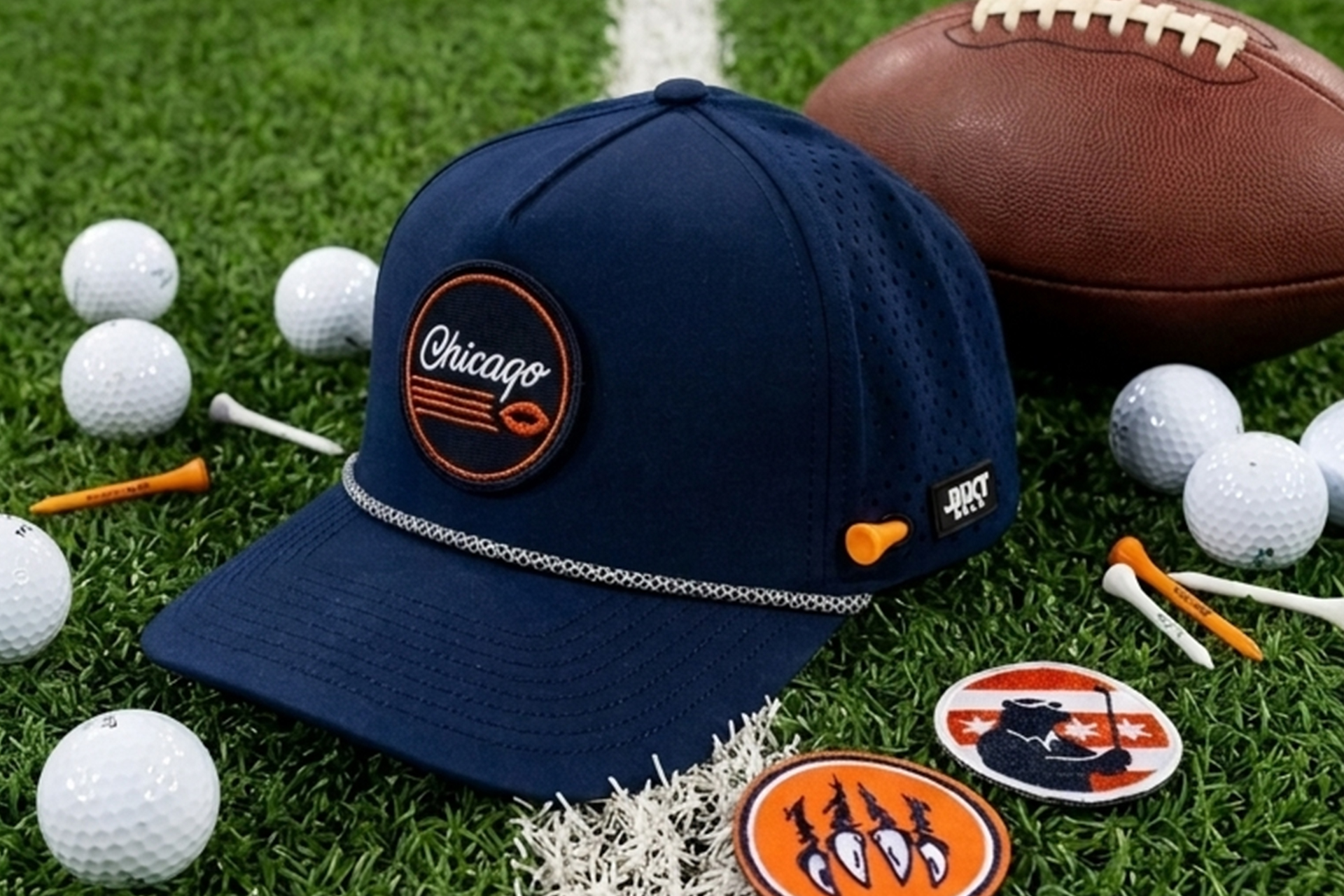 JUXT Golf x @ChicagoBearsHistory rope hat collab