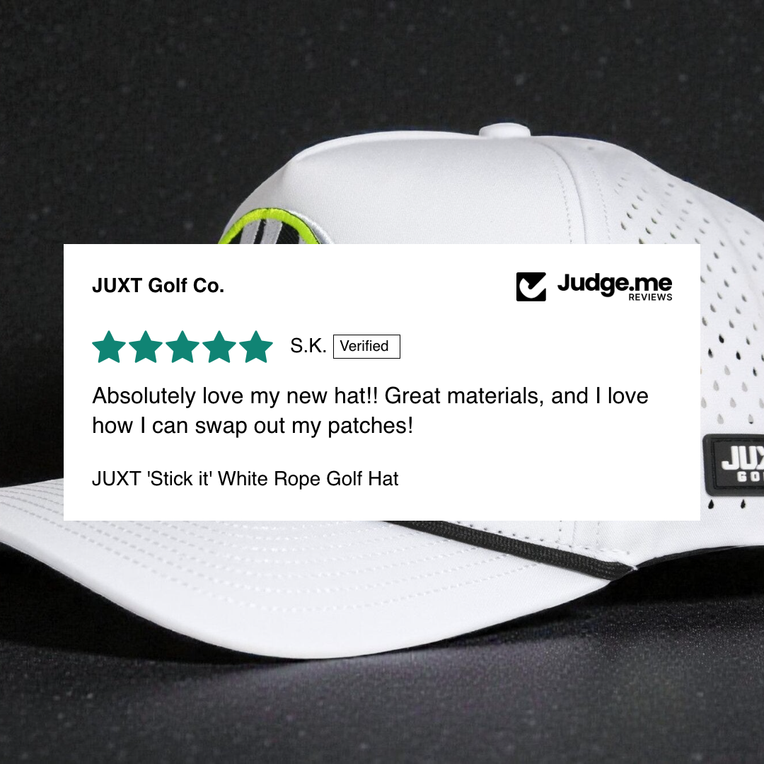 5-star review by S.K. — JUXT 'Stick it' White Rope Golf Hat